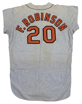 1967 Frank Robinson Game Used and Signed Baltimore Orioles Road Jersey (MEARS, PSA/DNA & JSA)